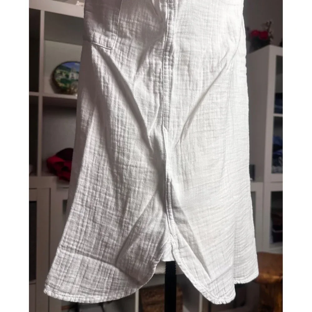 J.CREW Womens Classic Shirt Sz PS Garcon in cotton-Linen Gauze Botton-up Casual - Picture 7 of 12